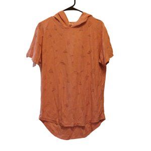 Men's Pink Short Sleeve Hoddie